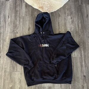 Black "HUMAN" Graphic Hoodie - Unbranded Women’s Sweater